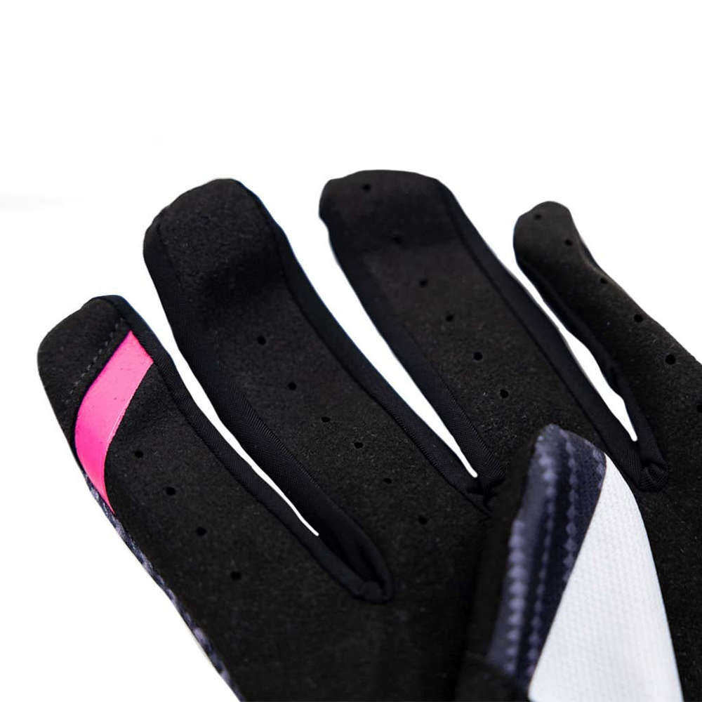 Gloves with pink and yellow Ben Hobson design, and RTR logo - Imagen 3