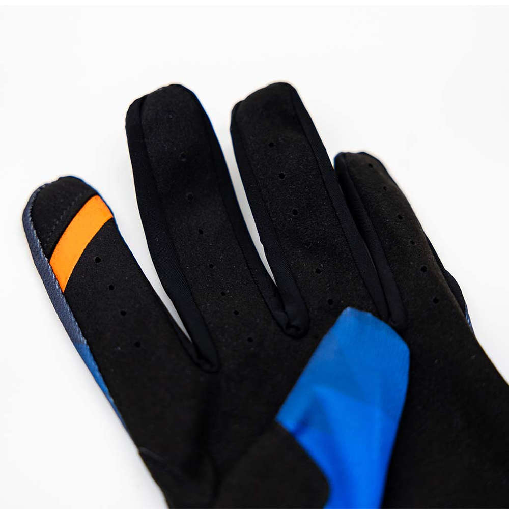 Gloves with blue and orange James Deane design, and RTR logo - Imagen 3